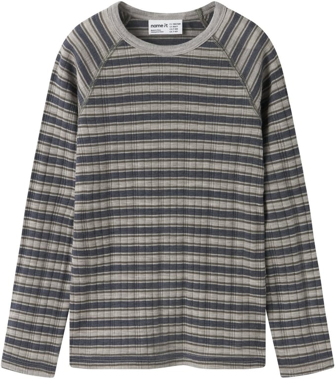NAME IT - NKMWANG WOOL NEEDLE LS TOP STRIPE - Jongens - Lange mouwen shirts