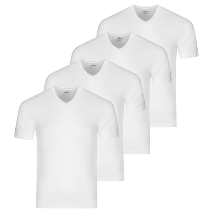 RAGMAN Heren onder t-shirts 4 pack Basic