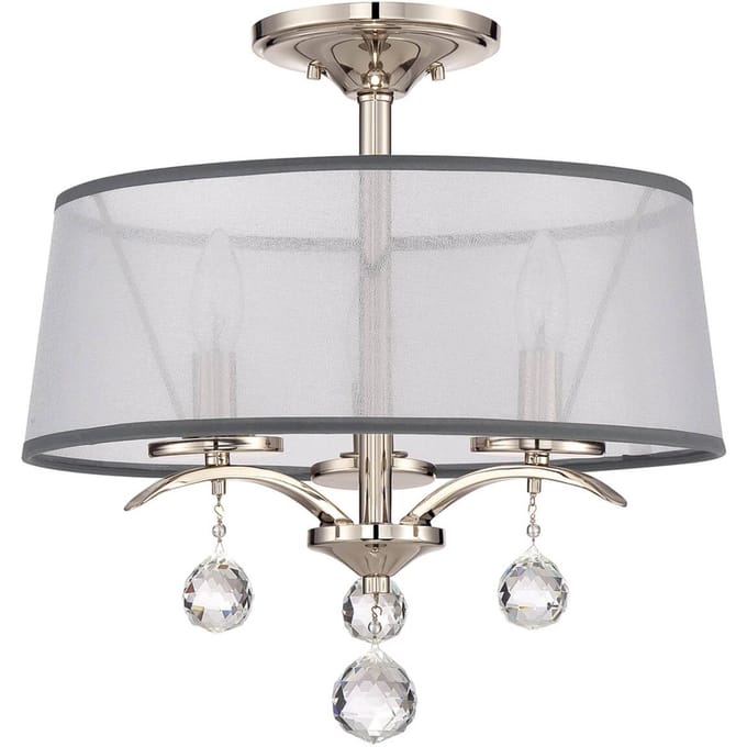 Quoizel LED Plafondlamp Whitney | 3X E14 Max 40W | Dimbaar | Imperial Silver