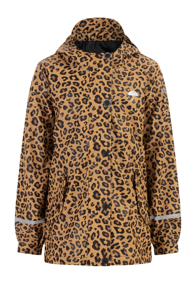 Schmuddelwedda Regenjas Meisje zwart beige leo