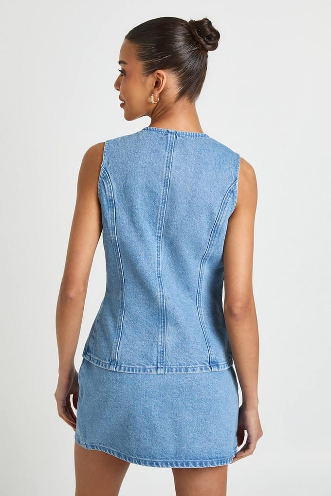 boohoo Dames Gilet Met Knoopsluiting | Medium Gebleekt | Maat: 36