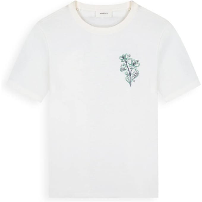 Pure Path T-shirt Embroidered Flower Off White (26010120 - 45)