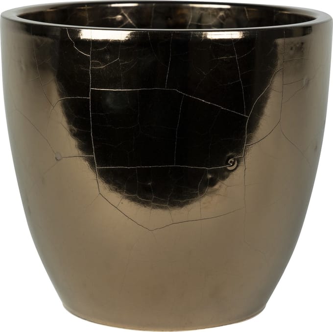 Ter Steege Bloempot - goud - glans - Scandinavisch - 24 x 22 cm - plantenpot