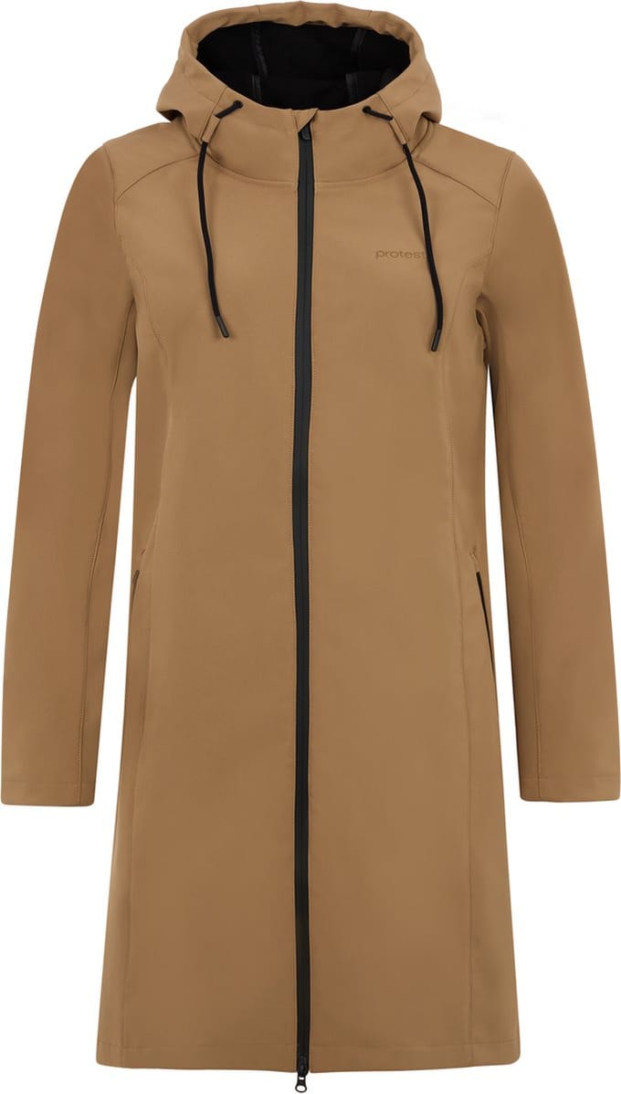 Protest PRTEris – Softshell jas Dames – Regenjas – Capuchon – Zwart