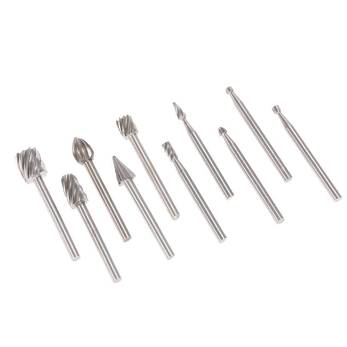 10 stuks hogesnelheidsstaal braambit 3mm roterende snijvijlset CNC-gravering