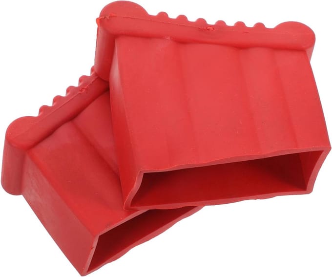 Laddervoet Covers - Antislip Rubber - Ladder Stabiliseren - Directe Vervanging - 9x8.3x4 cm - Rood