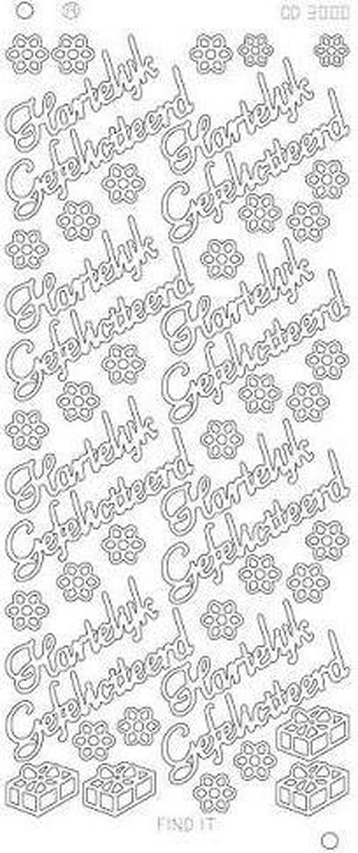 Hartelijk Gefeliciteerd Platinum - Goud 1 stuks
