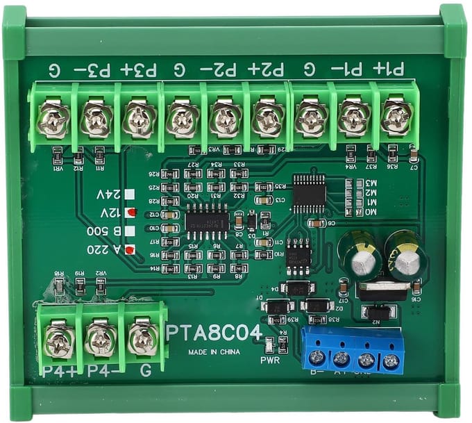 Dailygoody - 4 Kanaals PT100 Temperatuur Sensor Module - Betrouwbare Temperatuurmeting - Geschikt voor DC24V - Temperatuurmonitoring ...