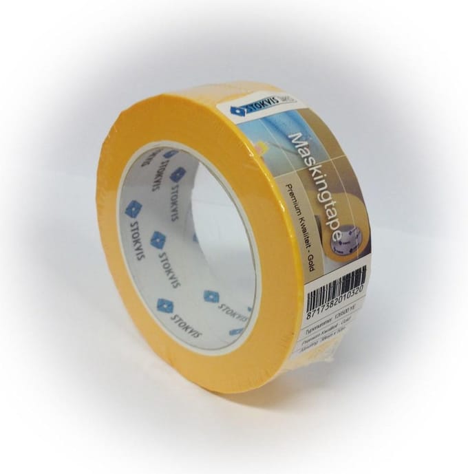 Stokvis Afplaktape Gold 38mm 50M Uv-Bestendig