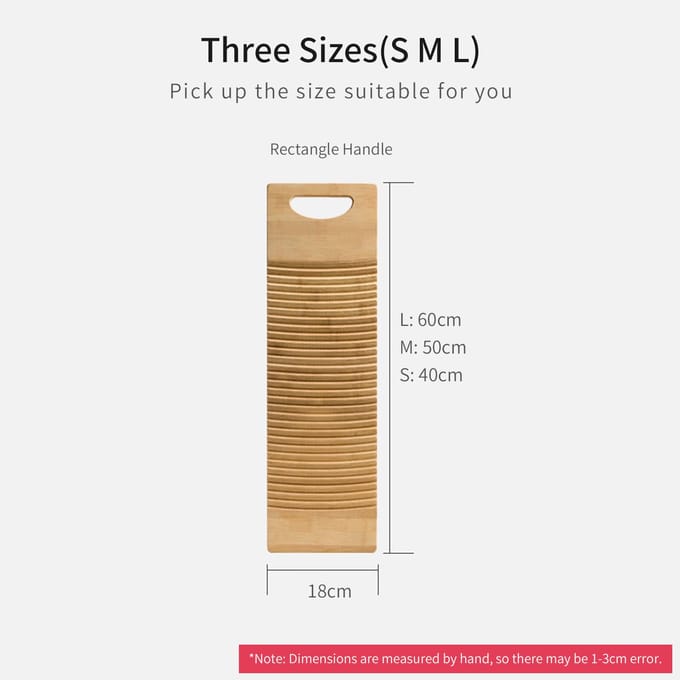 Beschikbaar Houten wasbord Wasbord met rechthoekig handvat Handpercussie Handwasbord voor size S beige