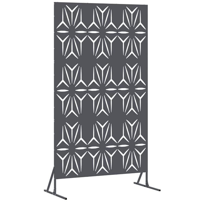 vidaXL - Privacyscherm - 100 - x - 50 - x - 180 - cm - Staal - Antraciet