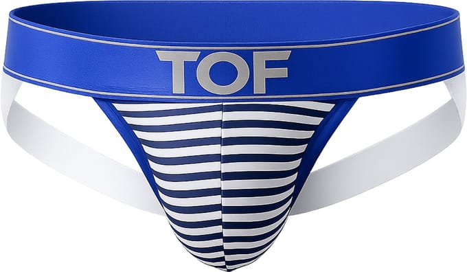 TOF Paris Sailor Jockstrap Blue - MAAT S - Heren Ondergoed - Jockstrap voor Man - Mannen Jock