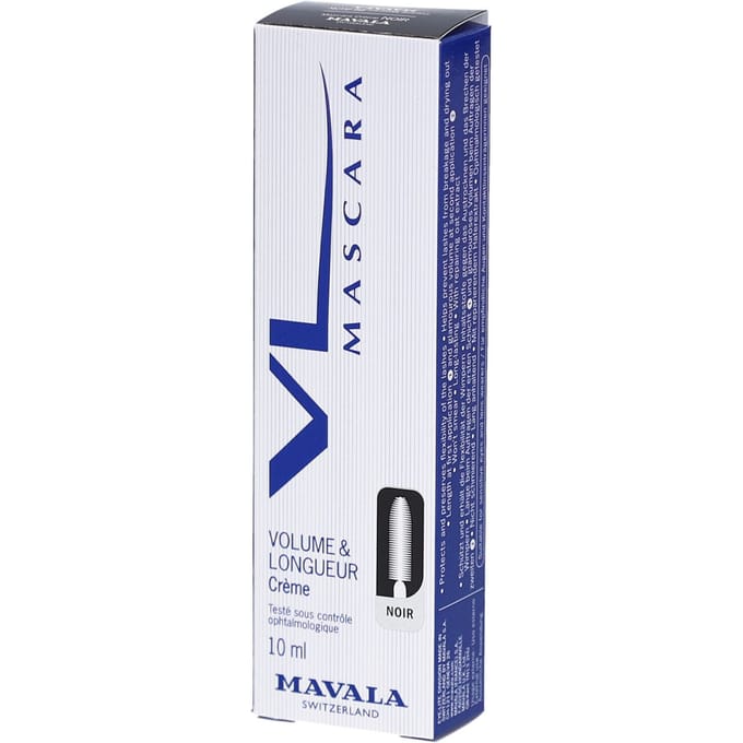 Mavala, Mascara, Volume & Length Creamy, Black, 32 oz (10 ml) white