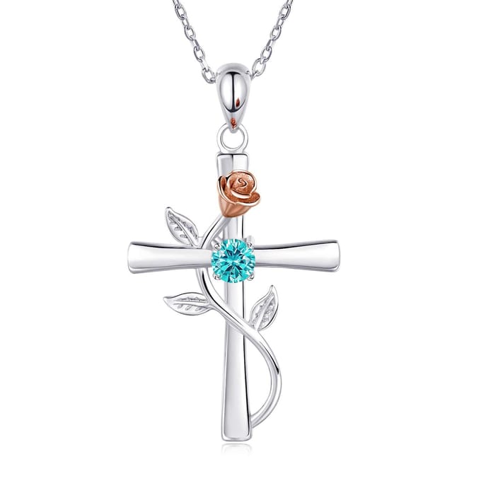 Nieuwe Cross Rose ketting Damesmode hanger ketting sieraden