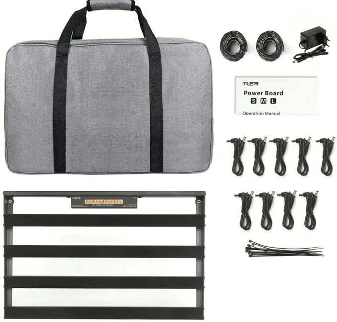 Yuer PR-01L Large Size Pedalboard met tas en voeding
