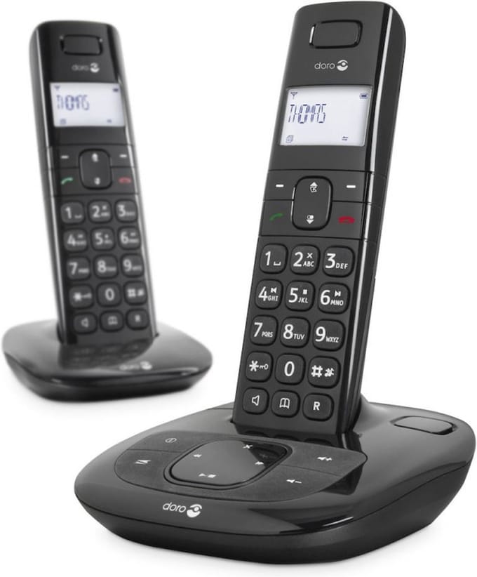 Doro Comfort 1010 - Duo DECT telefoon - Zwart