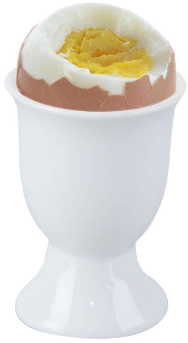 Orion Mona Serie - Porseleinen Eierdopje - Wit - 4,5 cm Diameter - 7 cm Hoogte