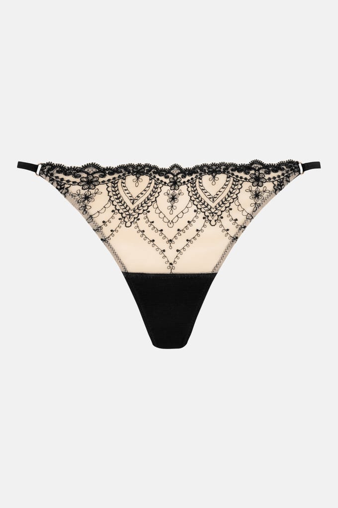 Mey - Mysterious String Golden Hazel - maat 38 - Zwart/Beige