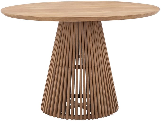 Vente-unique Tuineettafel van teakhout D120 cm - Licht naturel - TRIANI