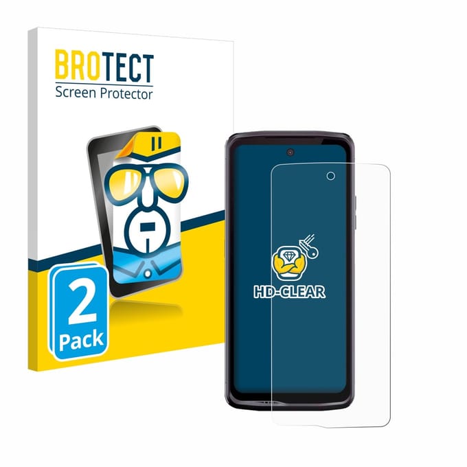 BROTECT - Screenprotector voor Crosscall Stellar X5 - Folie Beschermfolie transparant 2 Stuks
