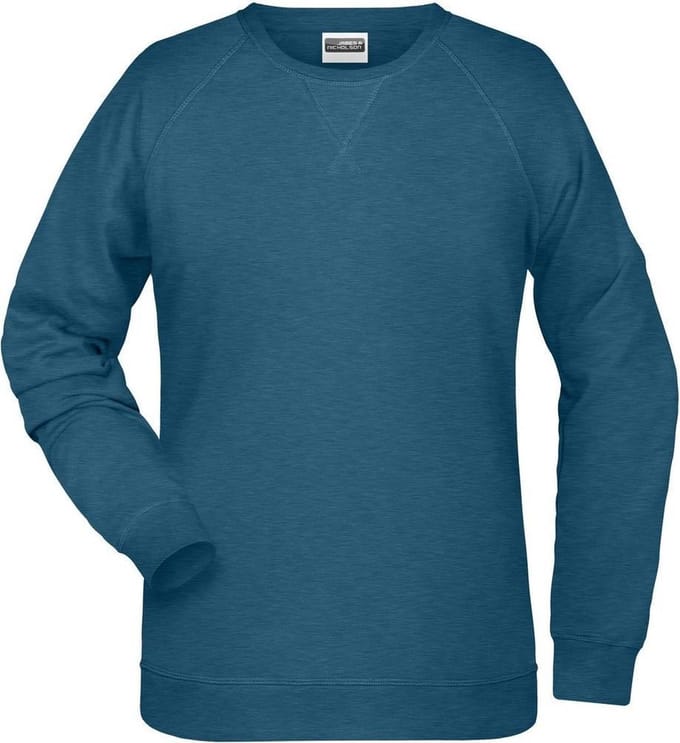 James and Nicholson Dames/dames Raglan Sweatshirt met lange mouwen (Benzine Melange)