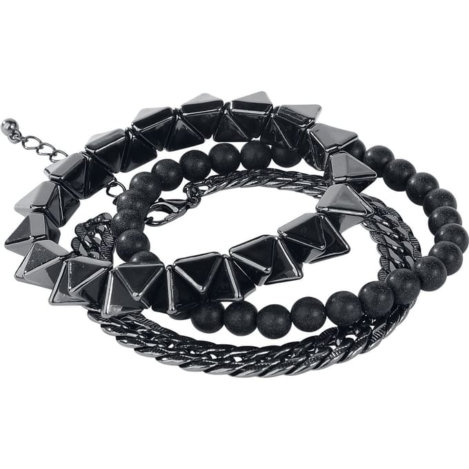 Black Premium by EMP Armband Set - Stud Mix - zwart
