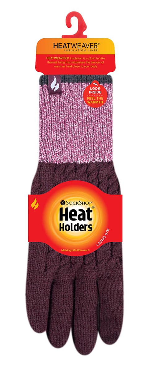 Heat Holders Dames Thermische Winterhandschoenen Kidson - Moerbei