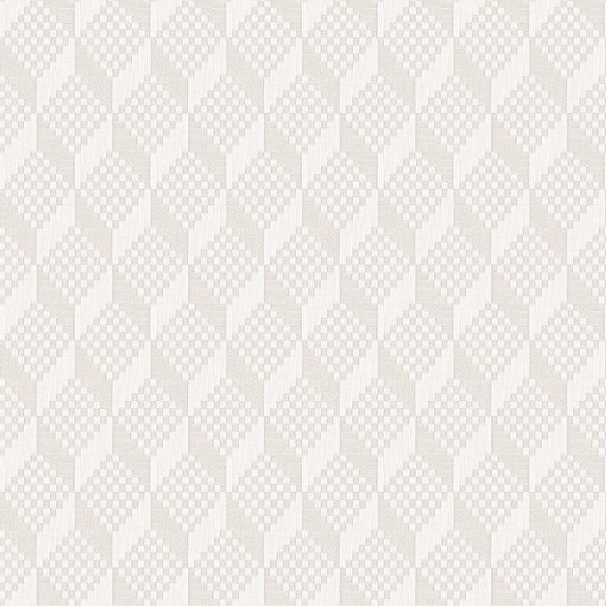 Dutch Wallcoverings - Grace 3D stitched cube silver - vliesbehang - 10m x 53cm - GR322301