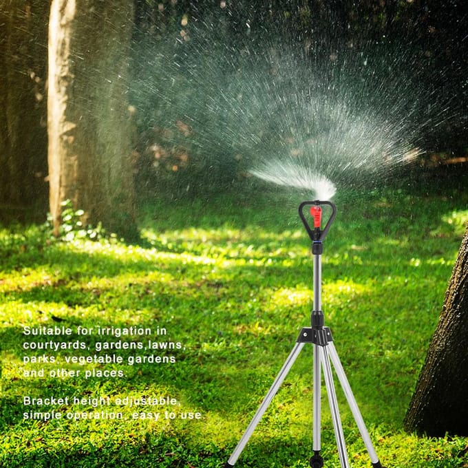 360 Graden Verstelbaar Statief Watersproeier Tuin Gazon Irrigatiegereedschap gray