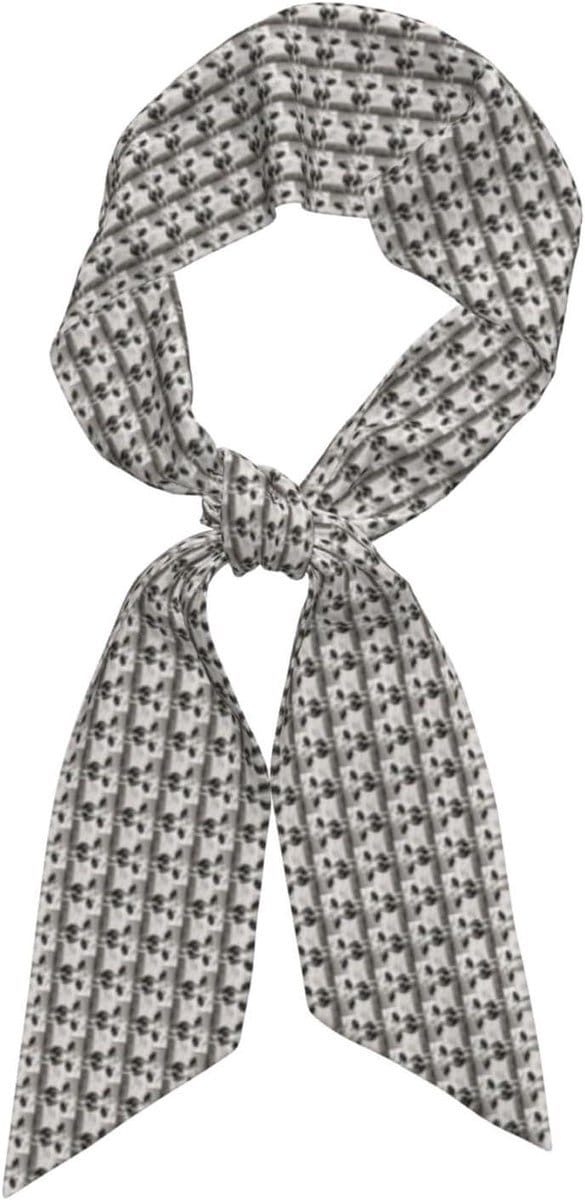 Dames Sjaal - Mode Accessoire - Stijlvol Aankleden - Zijdezachte Satijn - 120 cm - Zwart Wit Print