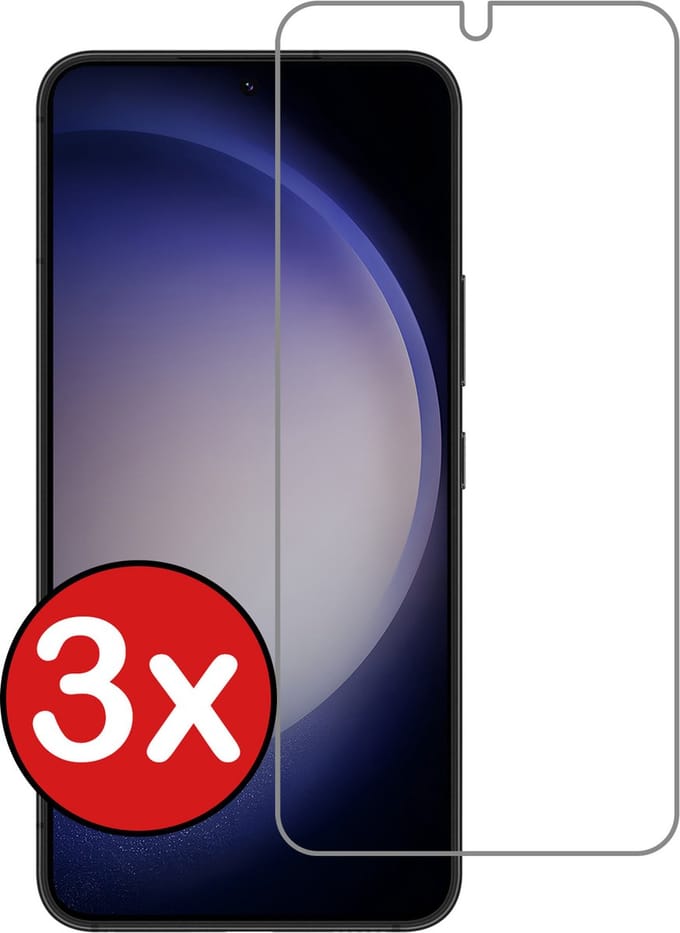 Screenprotector - 3 Stuks - Geschikt voor Samsung Galaxy S23 Plus - Extra Sterk - Beschermglas - Gehard Glas - Tempered Glass - Screen Protector