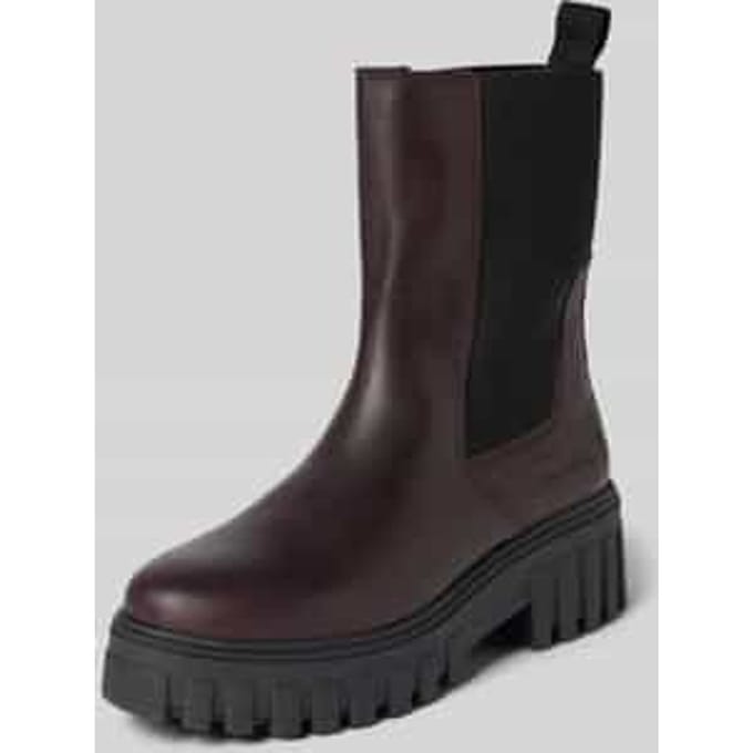 Chelsea boots van echt leer met label in reliëf model 'Vala 5'