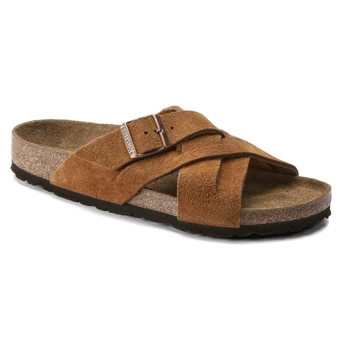 Suède leren sandalen Birkenstock Lugano