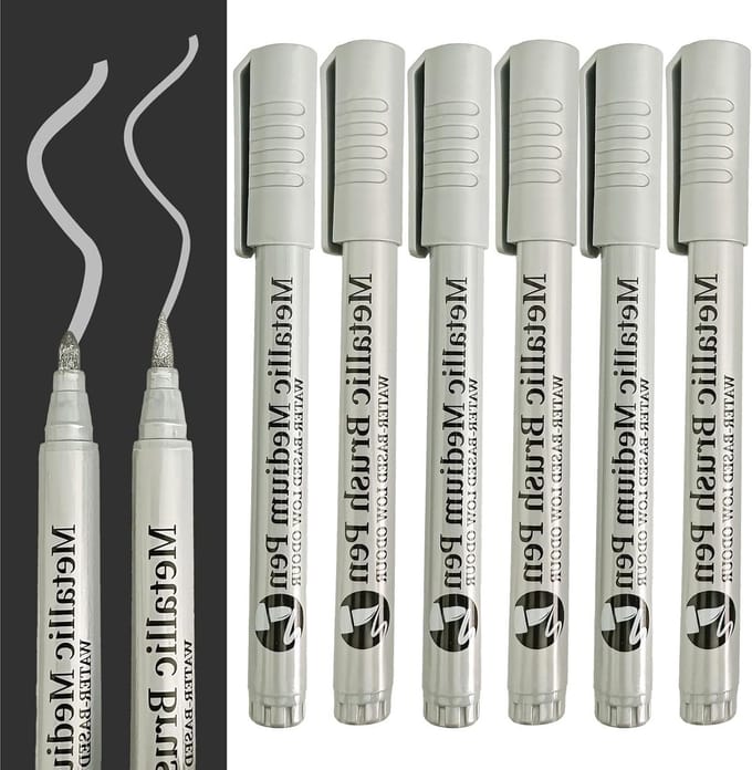 Permanent Witte Waterdichte Markers - 6 Stuks Acrylverf Markers voor DIY, Sneldrogend en Multifunctioneel voor Creatieve Projecten