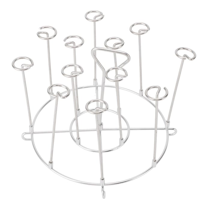 Support Broche Friteuse Type Vertical Polyvalent Économiseur d'Espace Acier Inoxydable 304 Support à Brochettes pour white