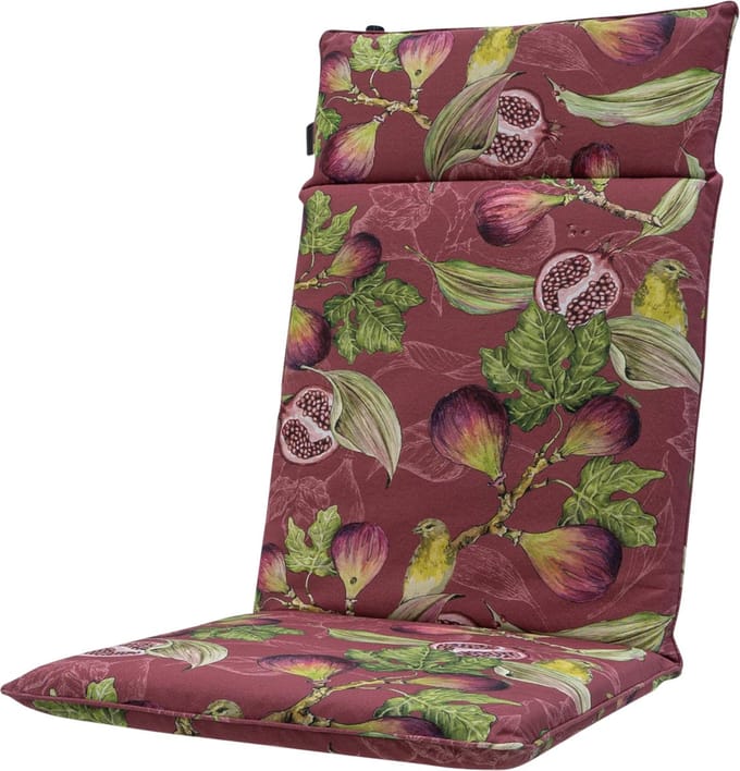 Madison - Tuinstoelkussen - 120cm x 50cm - Jasmijn Bordeaux - Tuinkussen