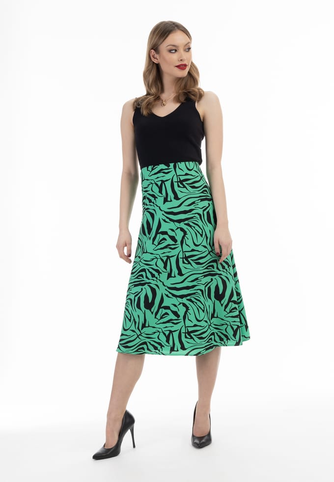 Faina midirok Dames Groen Zwart