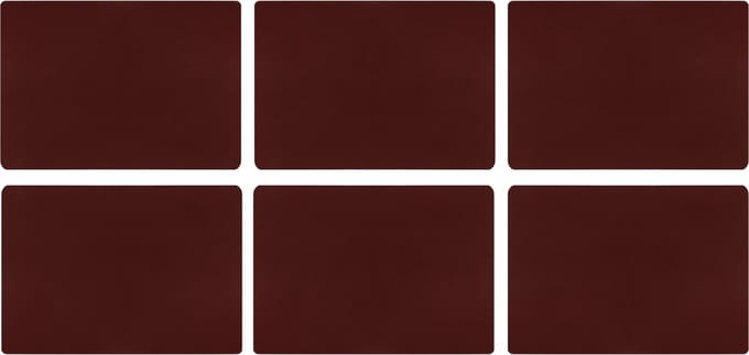 Krumble Placemat PU Leer - Placemat - Placemats - Onderlegger - Onderleggers - Rood - Set van 6