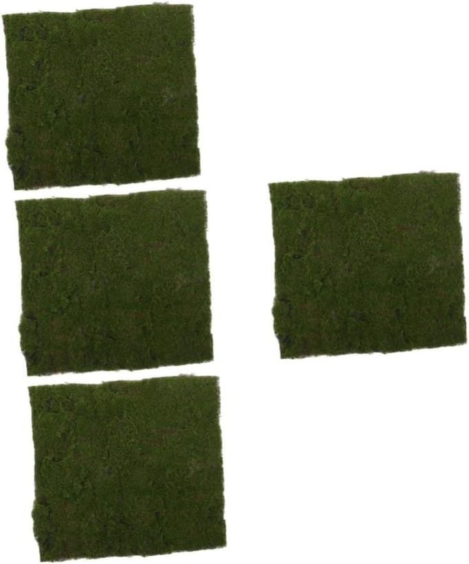 Kunstgrasmat - Nep Gras - Zandtafel Decoratie - Levendig Uiterlijk - 4 Stuks - Groen