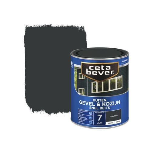 Cetabever Snelbeits Gevel Hout Dekkend Zijdemat - RAL 7021   8711113127912   Verf