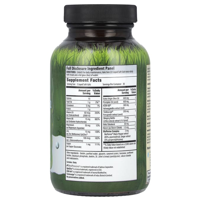 Next Level, Testosteron Up V2, Extra Sterkte, 60 Vloeibare Softgels