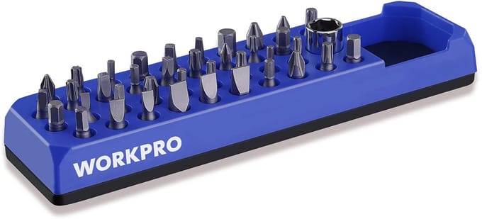 WORKPRO WP433056 Magnetische Bit-Organizer – Capaciteit 38 Bits & 1 Adapter