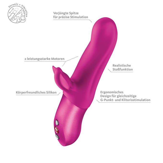 Bi Stronic Fusion Thrusting Rabbit Vibrator