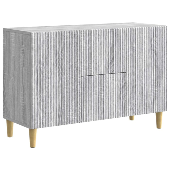 vidaXL - Dressoir - Grijs - sonoma - 89 - x - 34,5 - x - 60 - cm - Bewerkt - hout