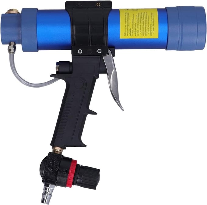 Kitpistool - Lijmpistool Tool - Kit Aanbrengen - Met Manometer - 310ml - Grijs