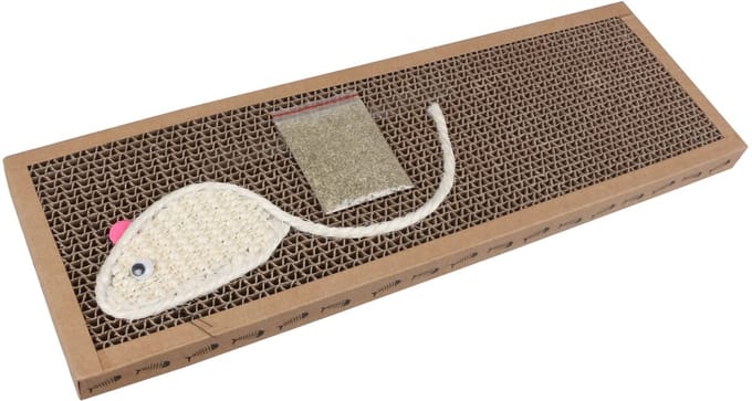 - Cat Krabbord met Sisal Play Kitten Scratch Golfkarton met gratis Catnip, (38 * 12,5 * 1,8) cm
