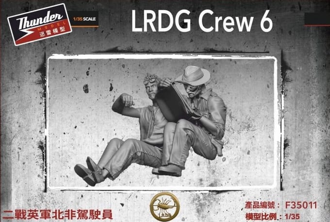 Thunder Model Modelbouwpakket Militaire voertuigen - F35011 LRDG Crew Set 6 WWII - 2 Figuren Plastic - 1:35 - Modelbouw