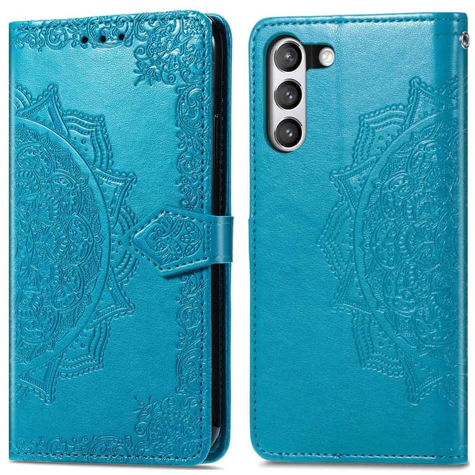 imoshion Hoesje - Geschikt voor Samsung Galaxy S21 FE - Mandala Bookcase - Turquoise