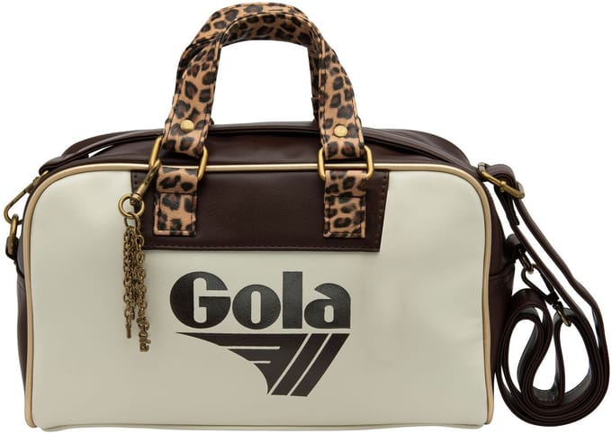 Gola handtas schoudertas Micro Reynolds Leopard Dark Brown / Ecru / Gold crème