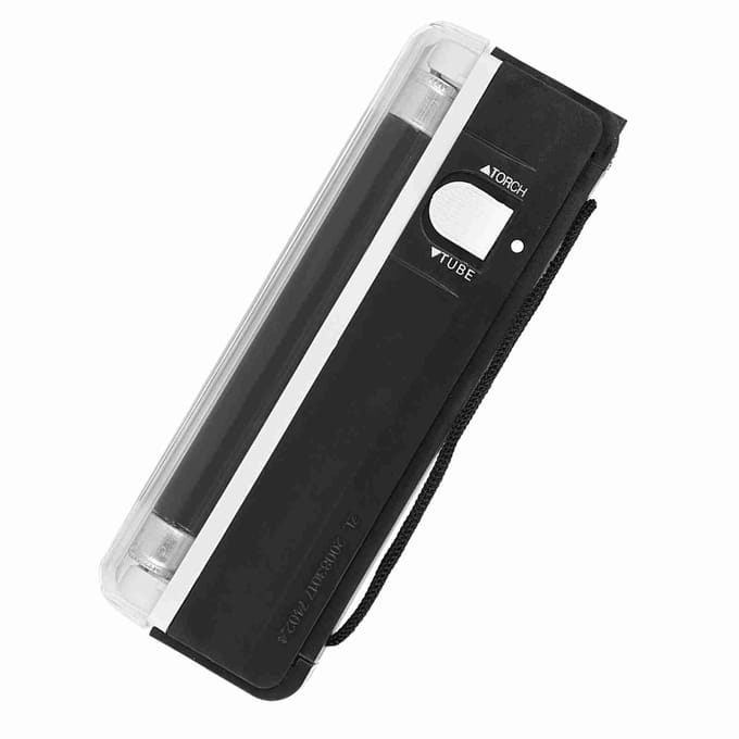 DL-01 Draagbare Batterijgevoede Ultraviolet Licht Biljetcontroleur Tester Handheld Gelddetector gray